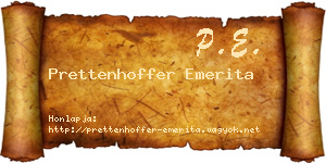 Prettenhoffer Emerita névjegykártya
